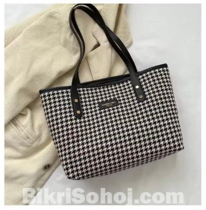 Grameen check tote bag